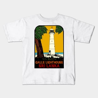 Galle Lighthouse Vintage Style Kids T-Shirt